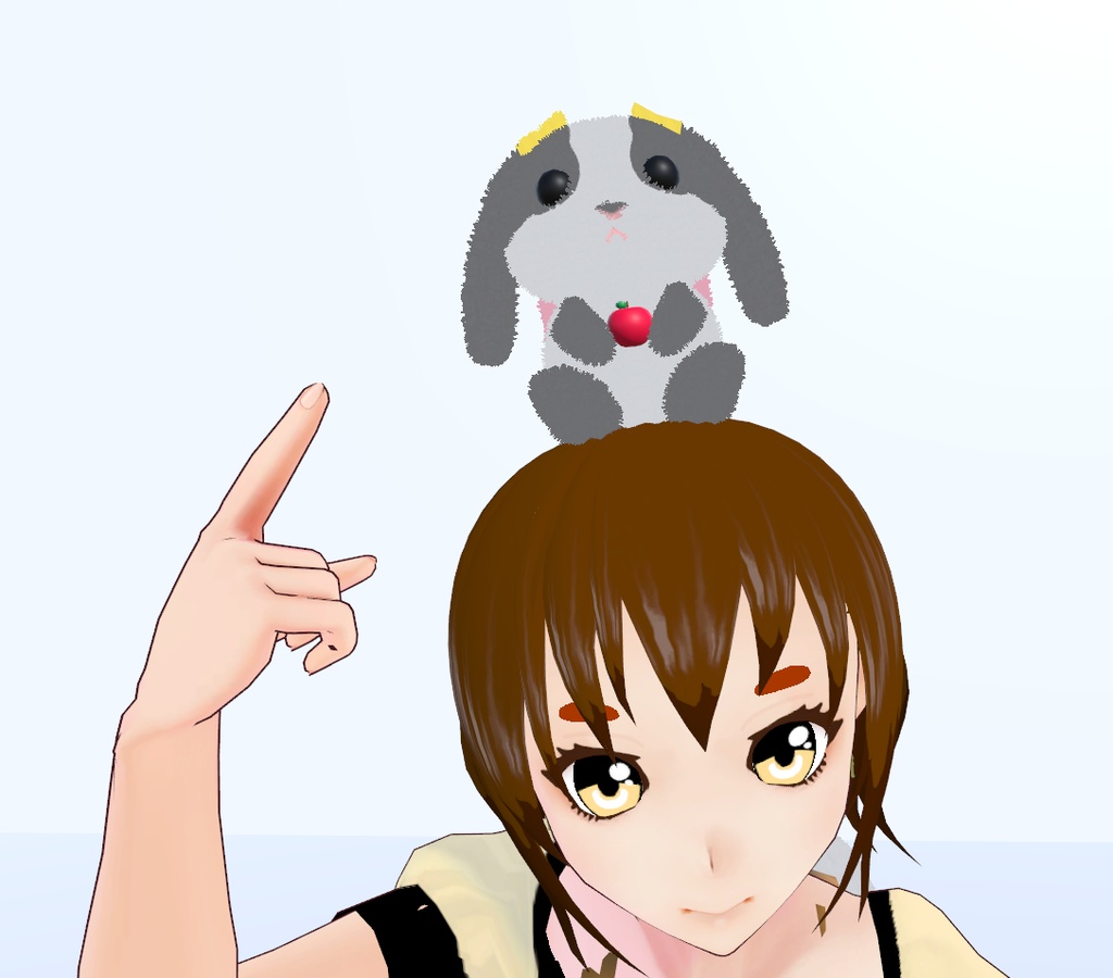 もふもふうさぎのリュックとポーチ(ぬいぐるみ付)VRChat向け