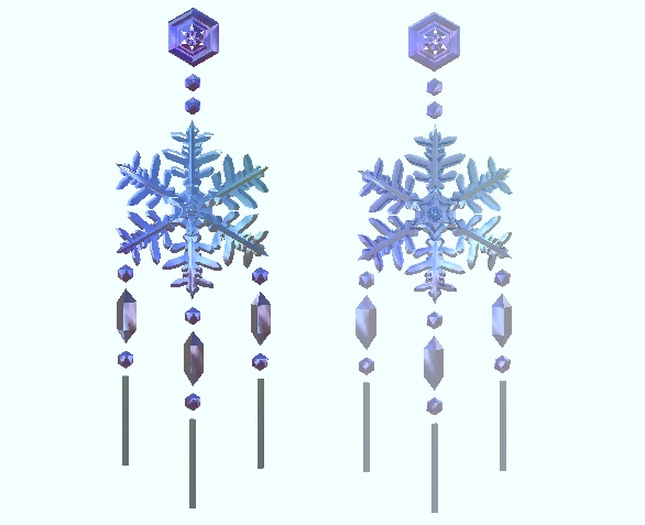雪の結晶のアクセサリー