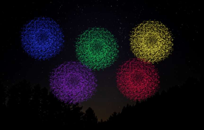 動く素材 打ち上げ花火 複数種類有(背景透過)【ココフォリア/APNG素材】