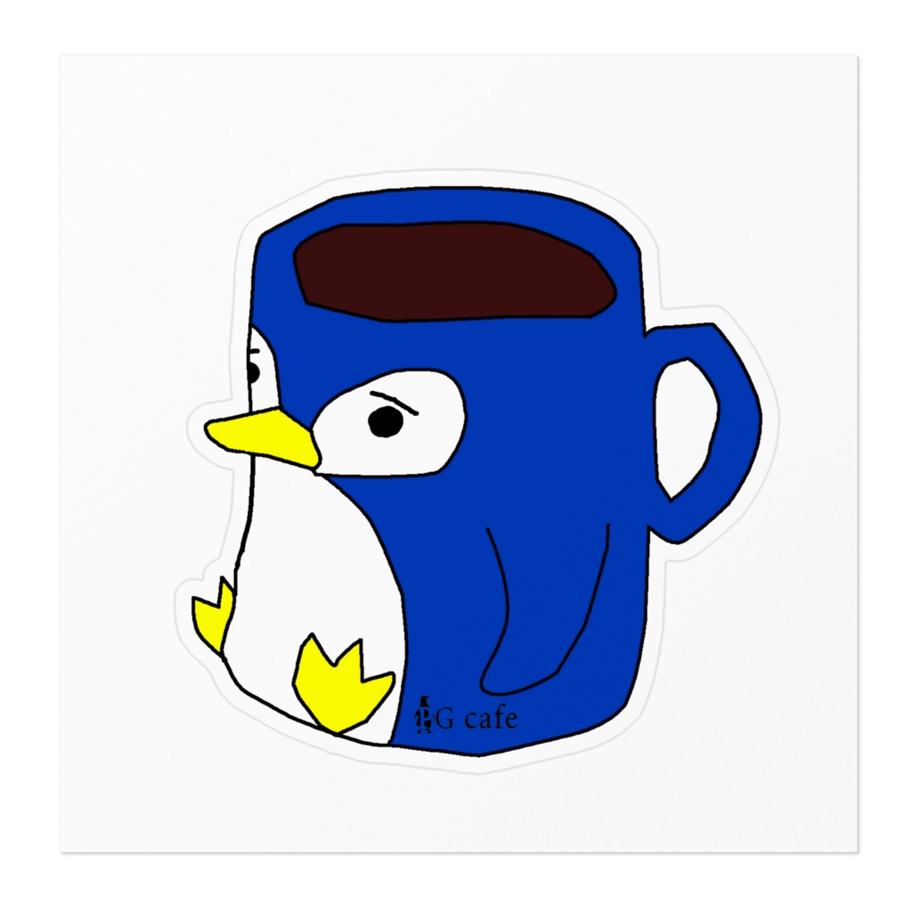 ★ペンギンカフェ★青verステッカー