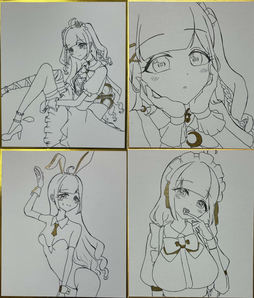 【各1点のみ】言眠るい直筆色紙【※サインと宛名は購入後にお入れします】