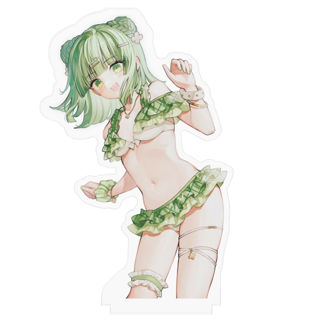 水着イラストアクリルスタンド@髪型4種類!