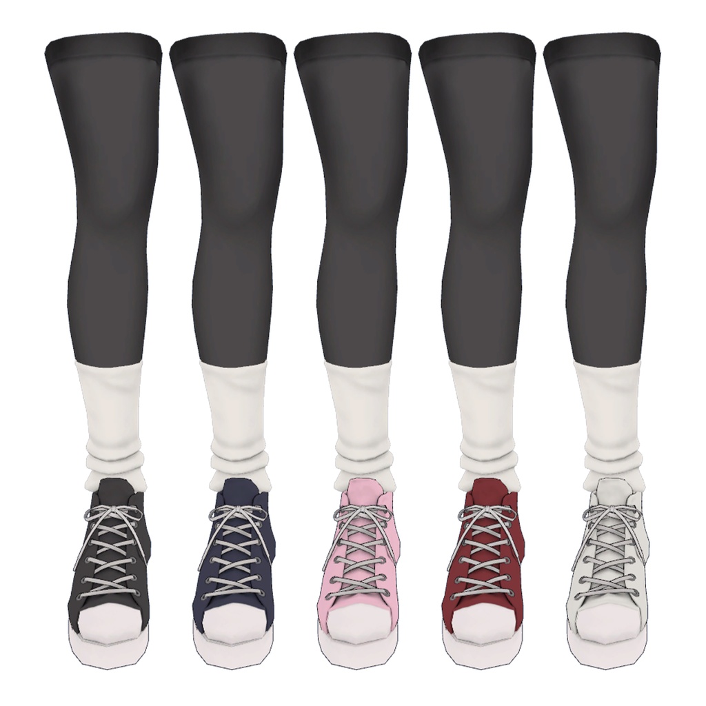 スニーカー、ルーズソックス、ニーソ【萌、セレスティア、桔梗、舞夜用】