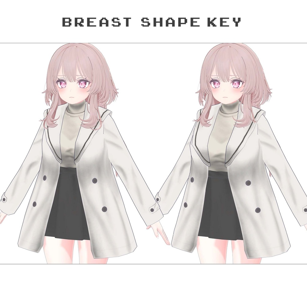 セーラー襟コート+プリーツスカート【セレスティア用】