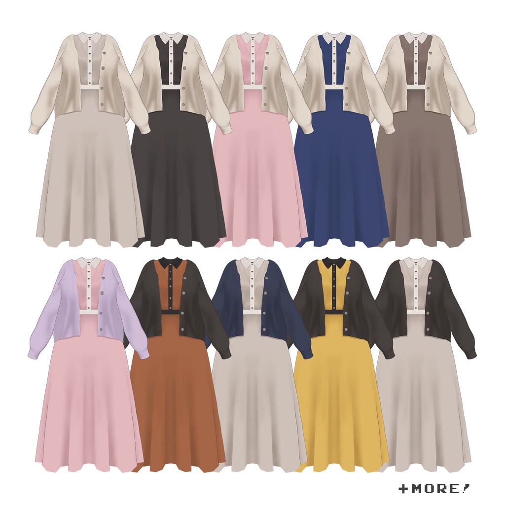 カーディガンとワンピ【萌用】