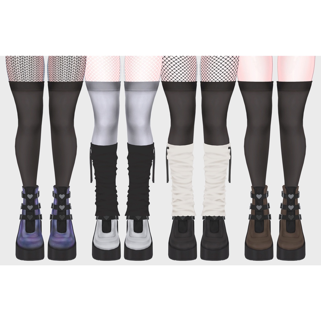 ブーツ、レッグウォーマー、ソックス【萌、桔梗、セレスティア用】