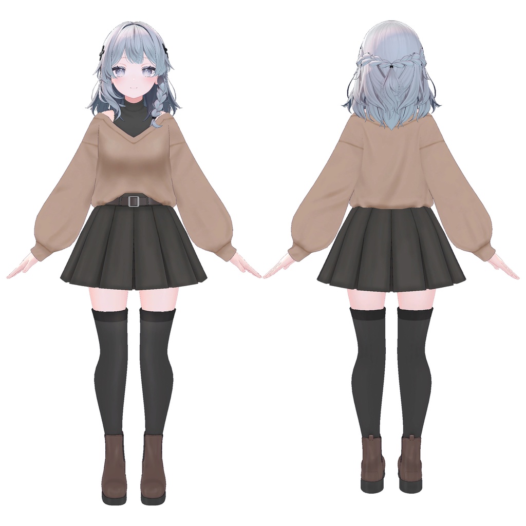 【しなの用】ゆるニットコーデ