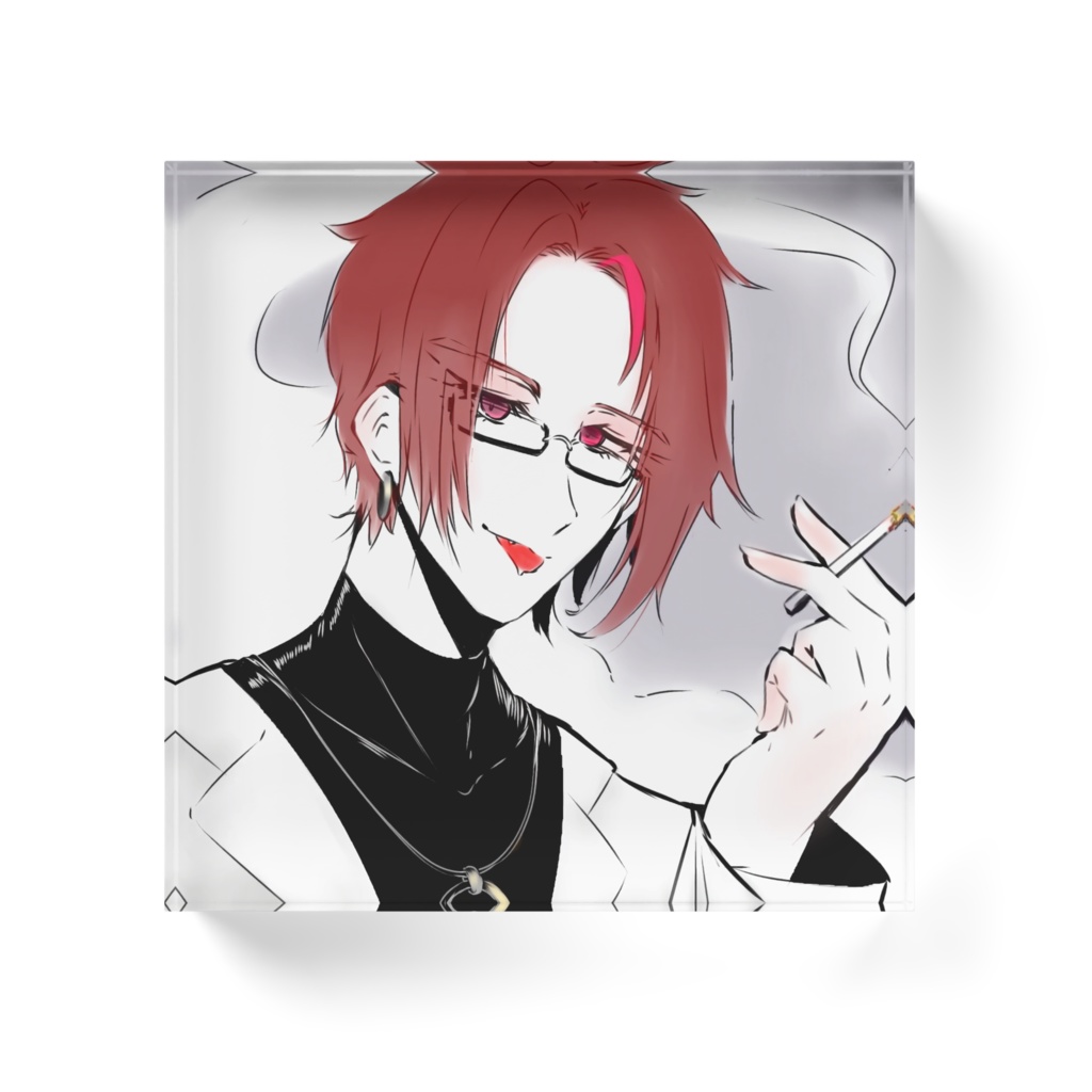 職員さんのアクリルブロック