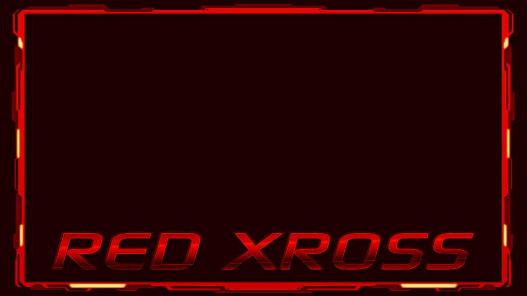 【RED XROSS】 #Vtuber ・配信者向け 配信画面用デザイン/オーバーレイ