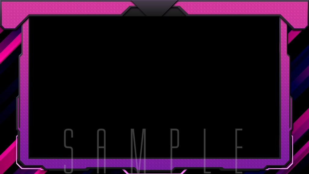 【Purple Plesure】 #Vtuber ・配信者向けデザイン/オーバーレイ