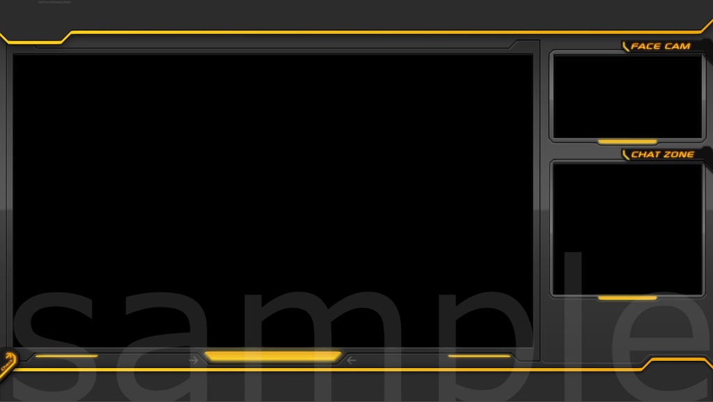 【Simple yellow】配信者・#Vtuber 向け　配信画面デザイン/オーバーレイ