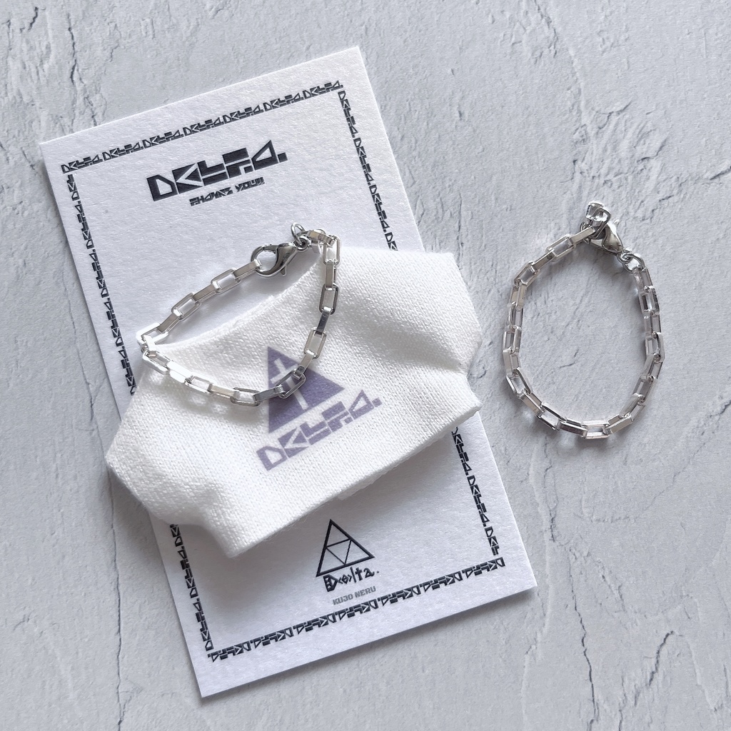 【10〜12cmぬい用】シンプルカクカクチェーンネックレス