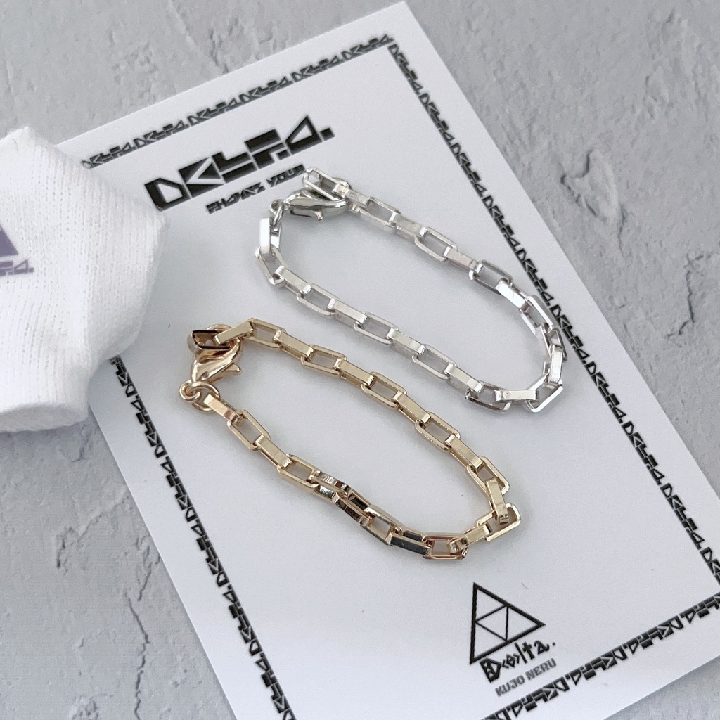 【10〜12cmぬい用】シンプルカクカクチェーンネックレス