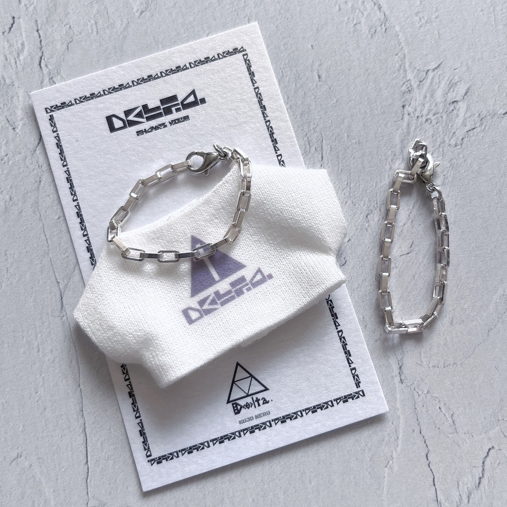 【13cmぬい用】シンプルカクカクチェーンネックレス