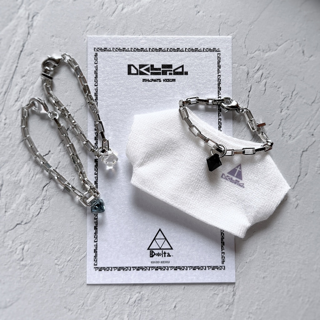 【13cmぬい用】スワロ付きカクカクチェーン ネックレス