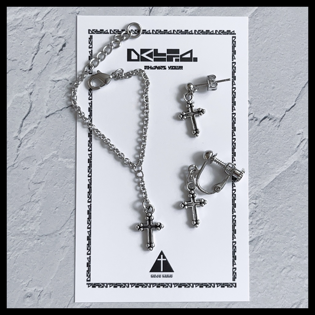 【こっそりおそろい】✝️十字架ピアス/イヤリング【片耳売り】✝️