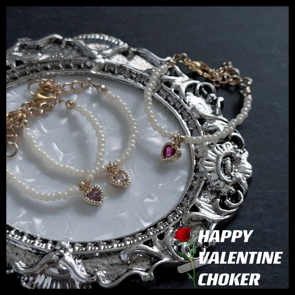 【10~12cmぬい用】🖤HAPPY VALENTINE CHOKER🖤【送料無料】