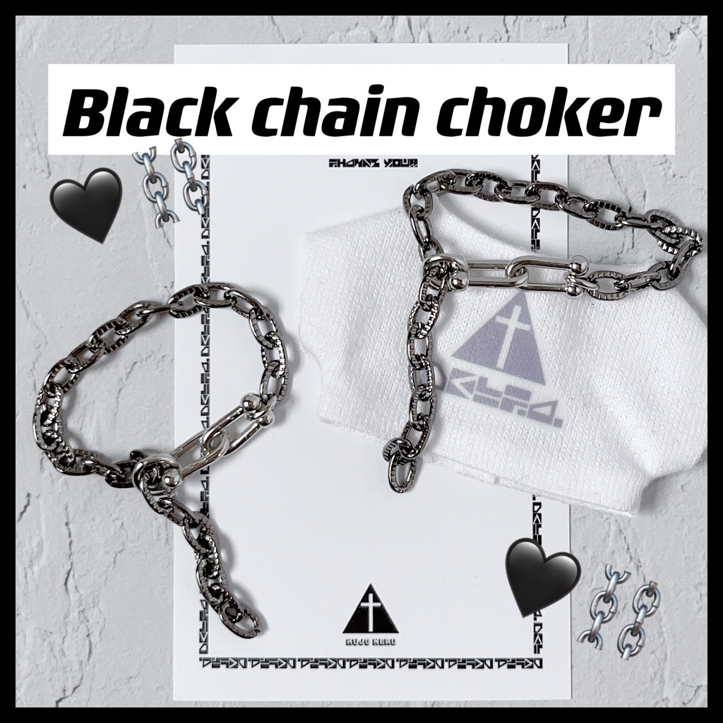 再販【ぬい用】🖤⛓️Black chain choker⛓️🖤