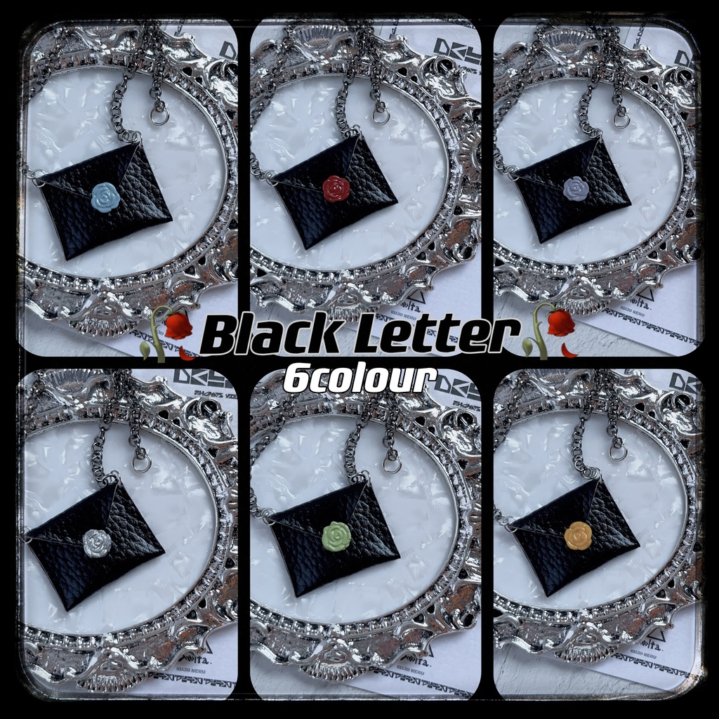 【5/27〆 受注受付中】🖤Black letter 💌6colour🖤