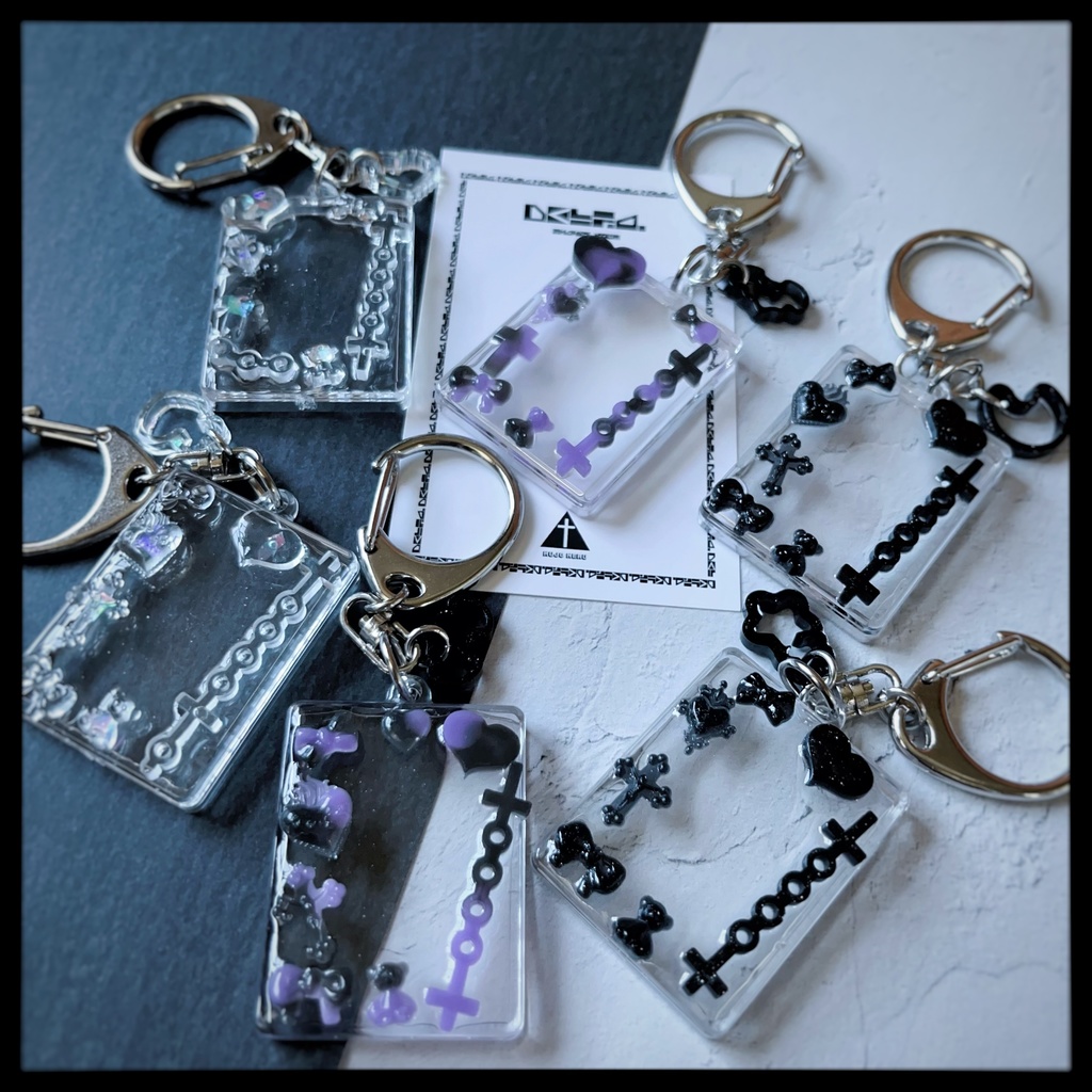💟デコ!ミニフォトキーホルダー💟3color【証明写真サイズ