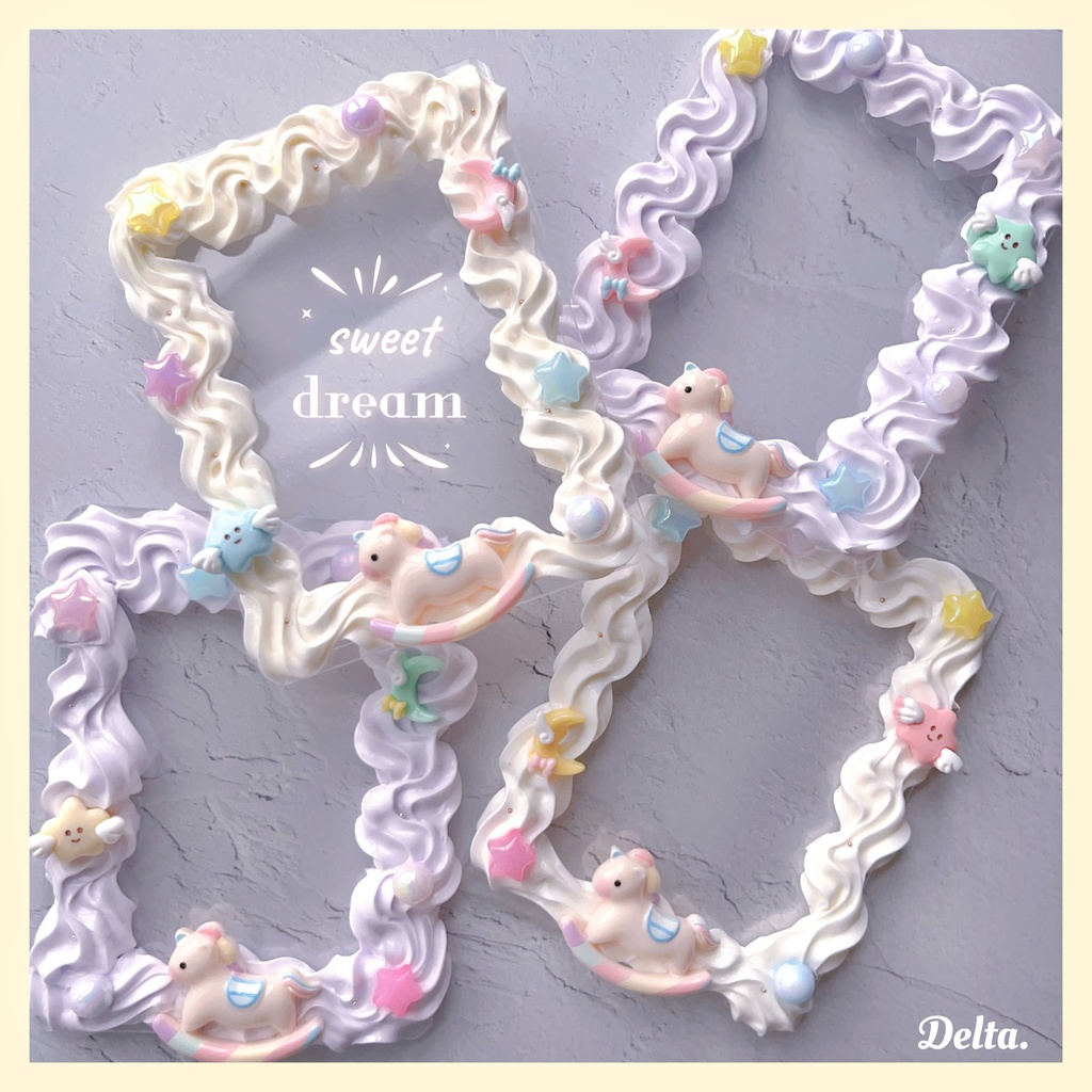 【B8size】🌛💜sweet dream...💜🌛【デコ硬質ケース】