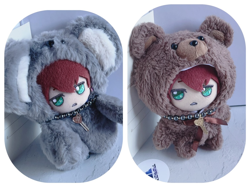 【5/23 22時〜】【いつぬい ちみけも等 少し大きめサイズ】バックリボンのパールネックレス/ハートキー【4color】