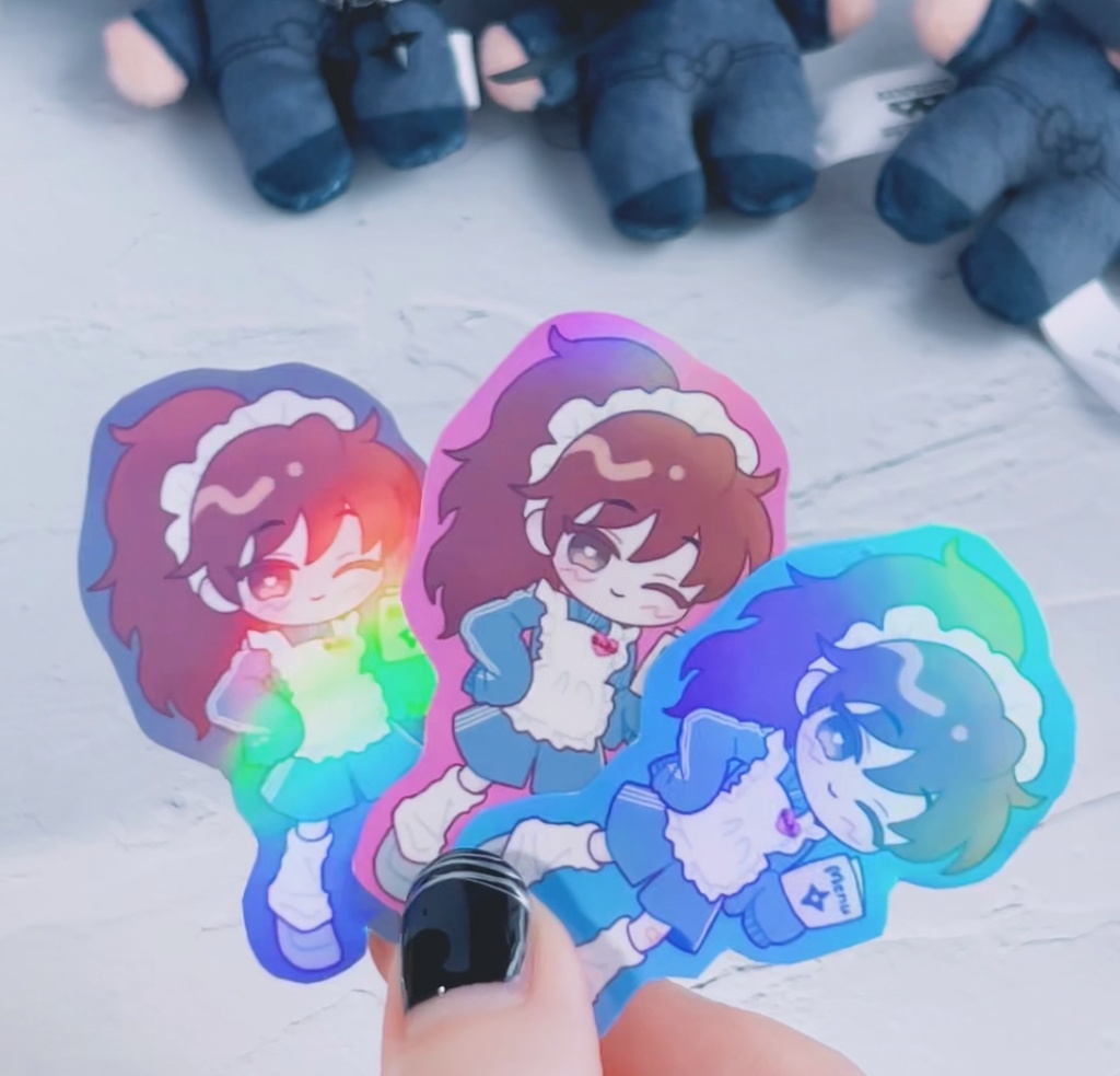 【5/24 21時〜】【3color🩵🩷】🎀土井半助 ジャージメイドステッカー🎀【オーロラ仕様🌈】