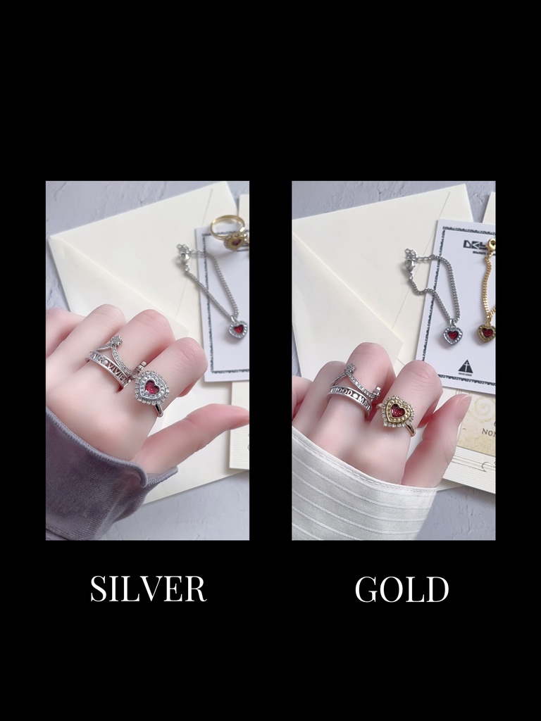 【3/22 20時15分〜】【ぬいとお揃い】.𖥔 Connected Hearts2 𖥔.【指輪&ぬいネックレス】