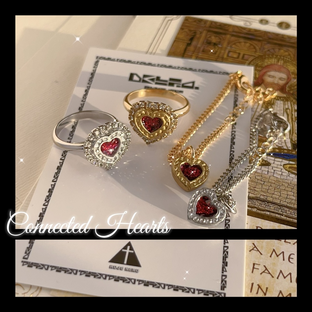 【3/22 20時15分〜】【ぬいとお揃い】.𖥔 Connected Hearts2 𖥔.【指輪&ぬいネックレス】
