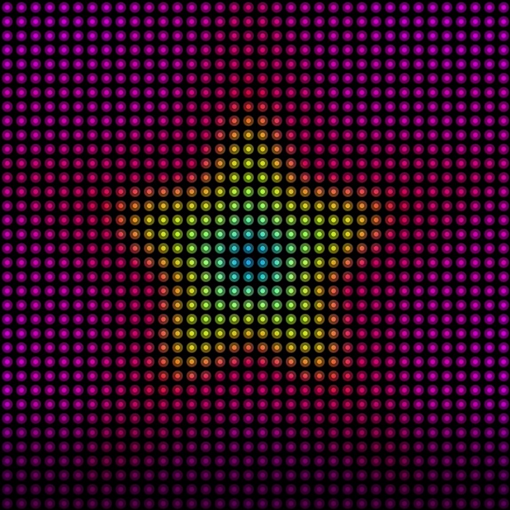 [VTuber Assets] Animated rainbow-LEDs background for OBS