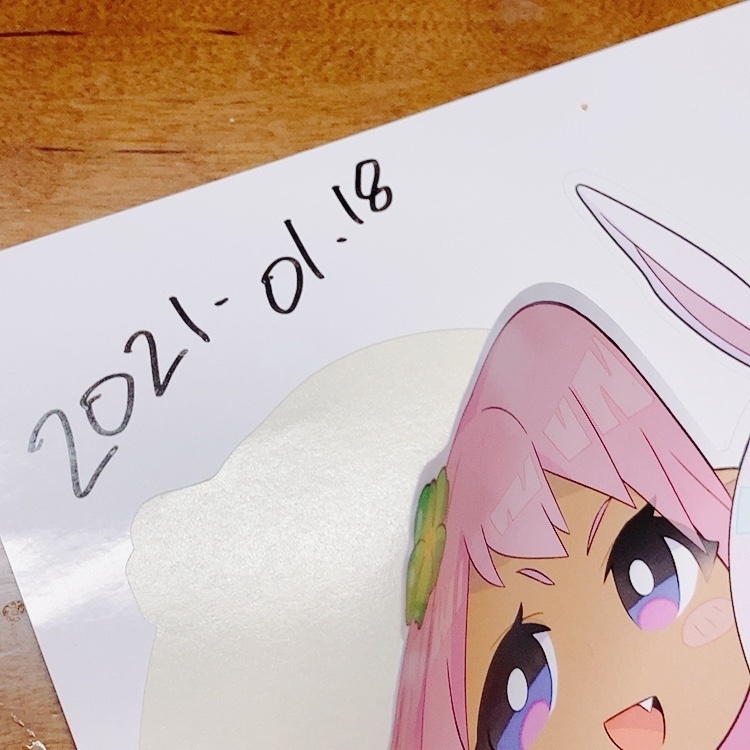 くそでか!mこゆmステッカー(サイン入り)