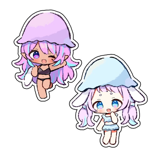 サウナえむこゆダイカットシール（二枚組）