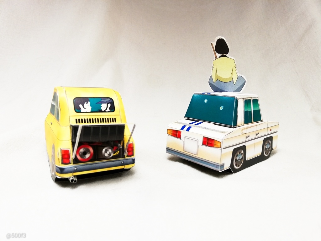 【ペーパークラフトキット】ルパン三世PART5 アルベールのゴルディーニ/ルパンのフィアット セット