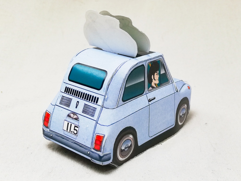 【ペーパークラフトキット】ルパン三世(TV第1シリーズ) ルパンのフィアット500