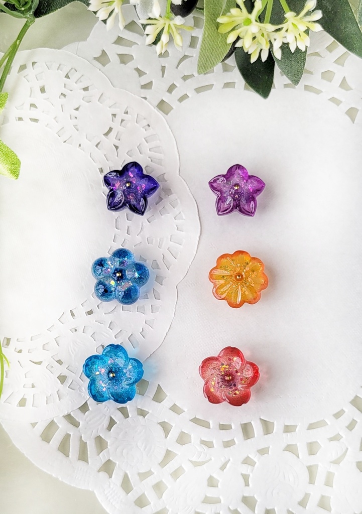 わんぱくぬい・もちマスに✽お花のおはじきシリーズ①