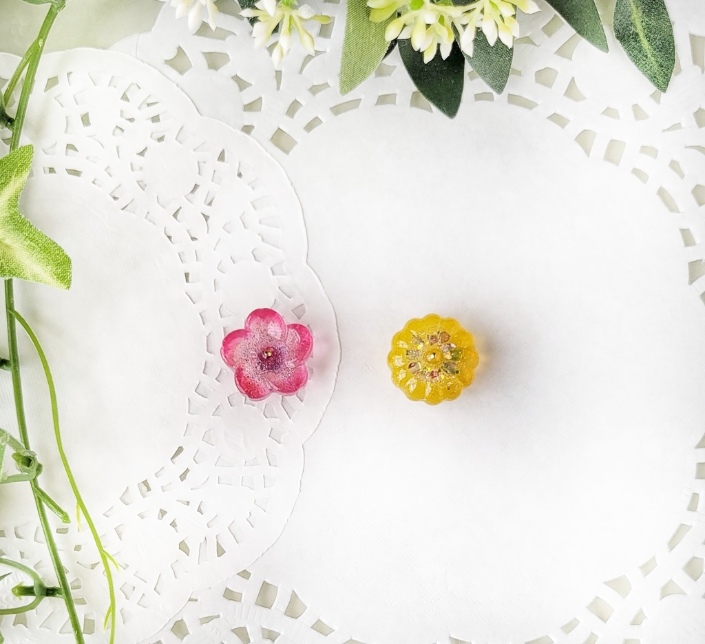 わんぱくぬい・もちマスに✽お花のおはじきシリーズ②