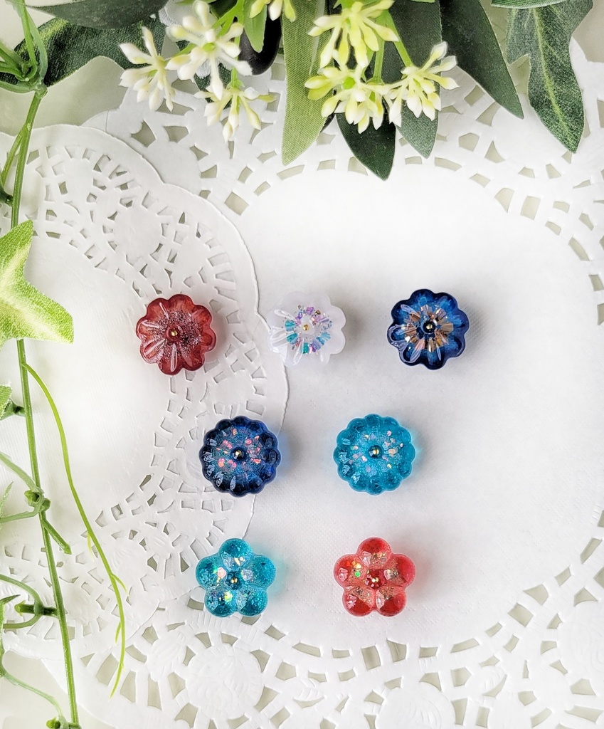 わんぱくぬい・もちマスに✽お花のおはじきシリーズ②