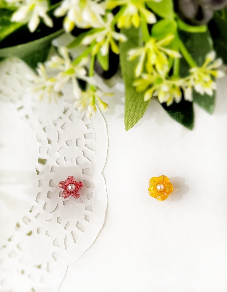 重ね付けに✽お花のおはじきシリーズミニ②