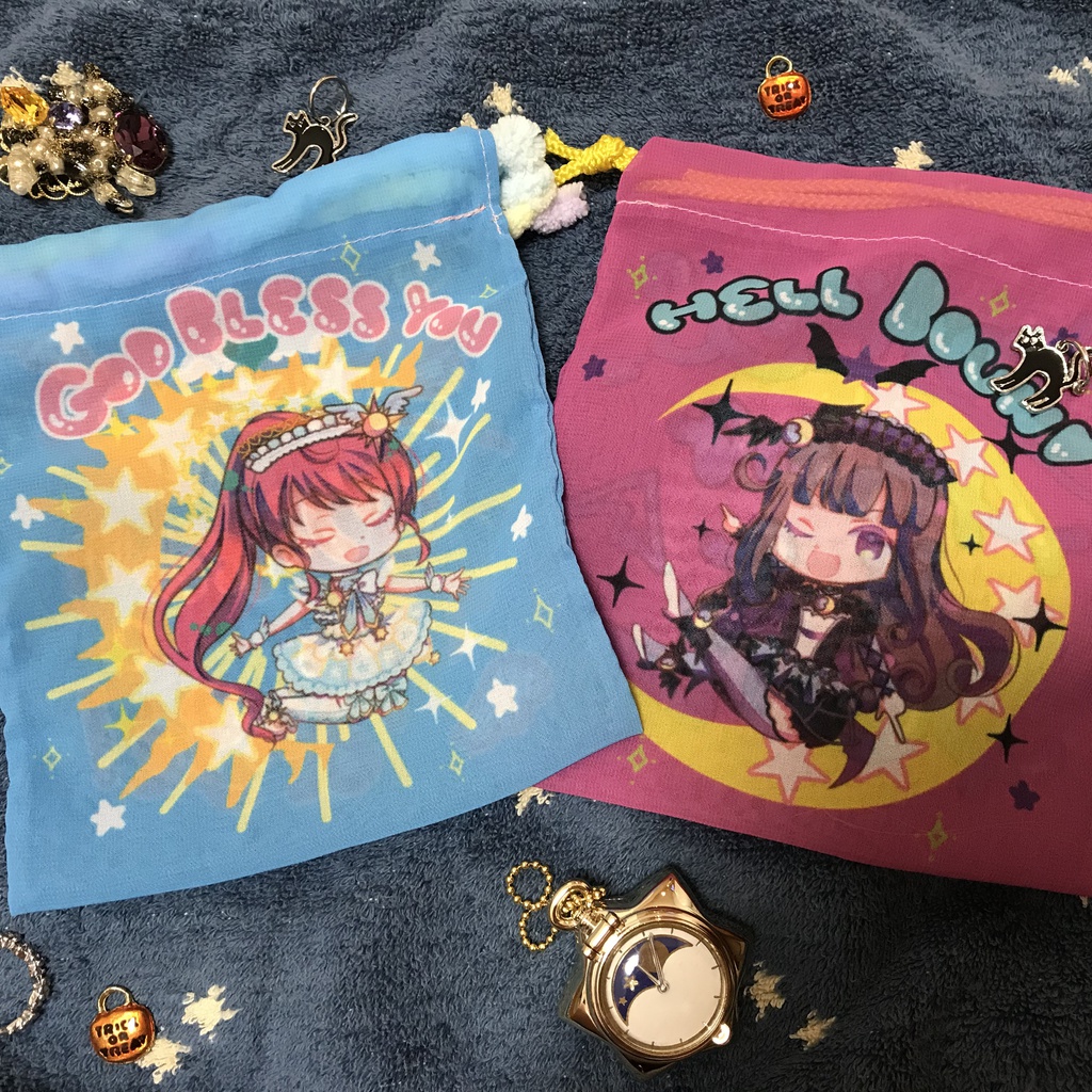 でびえん&ゆめかわジョーゼットシフォン巾着