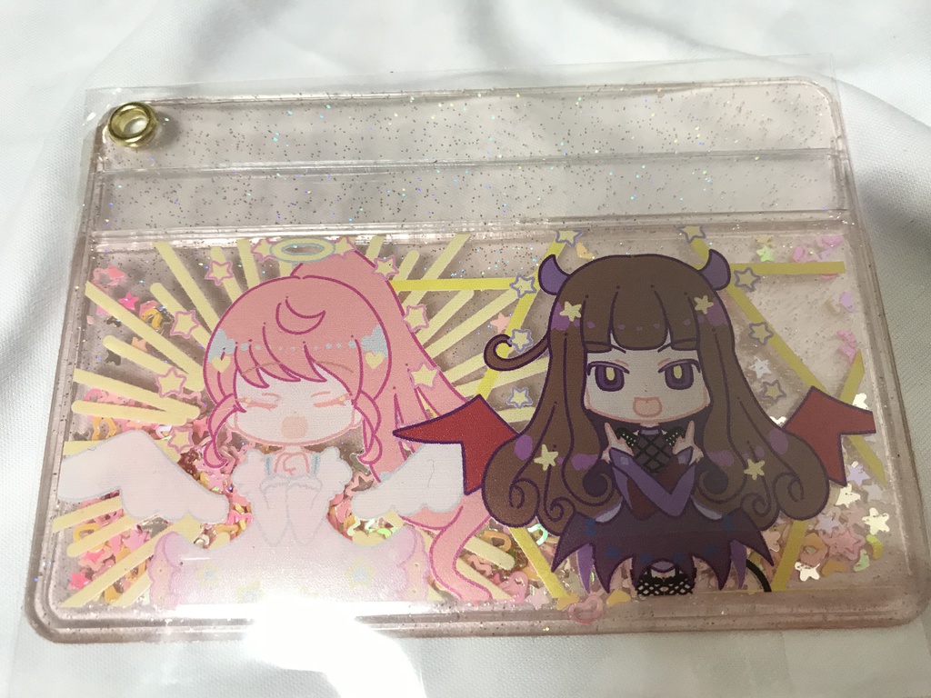 グリッターラメフレークパスケース