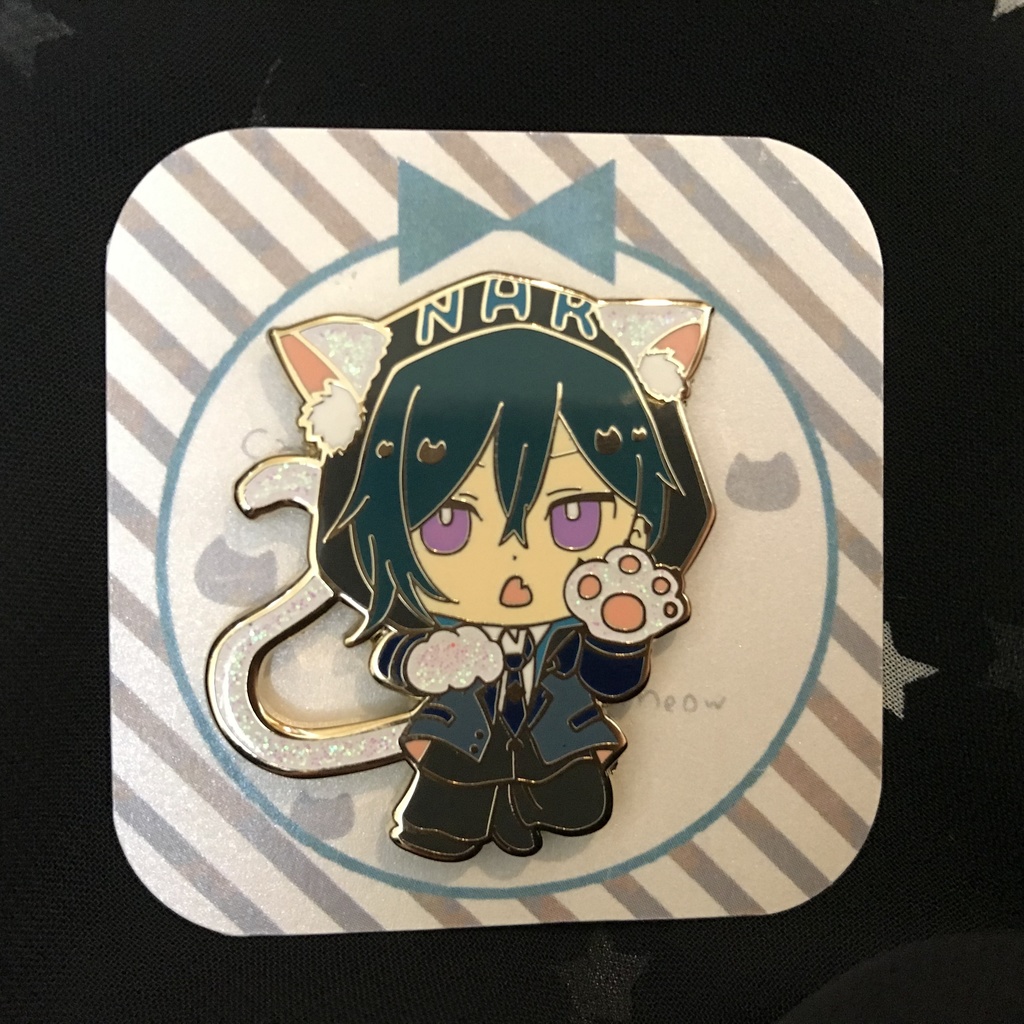 猫耳制服きらきらピンバッジ