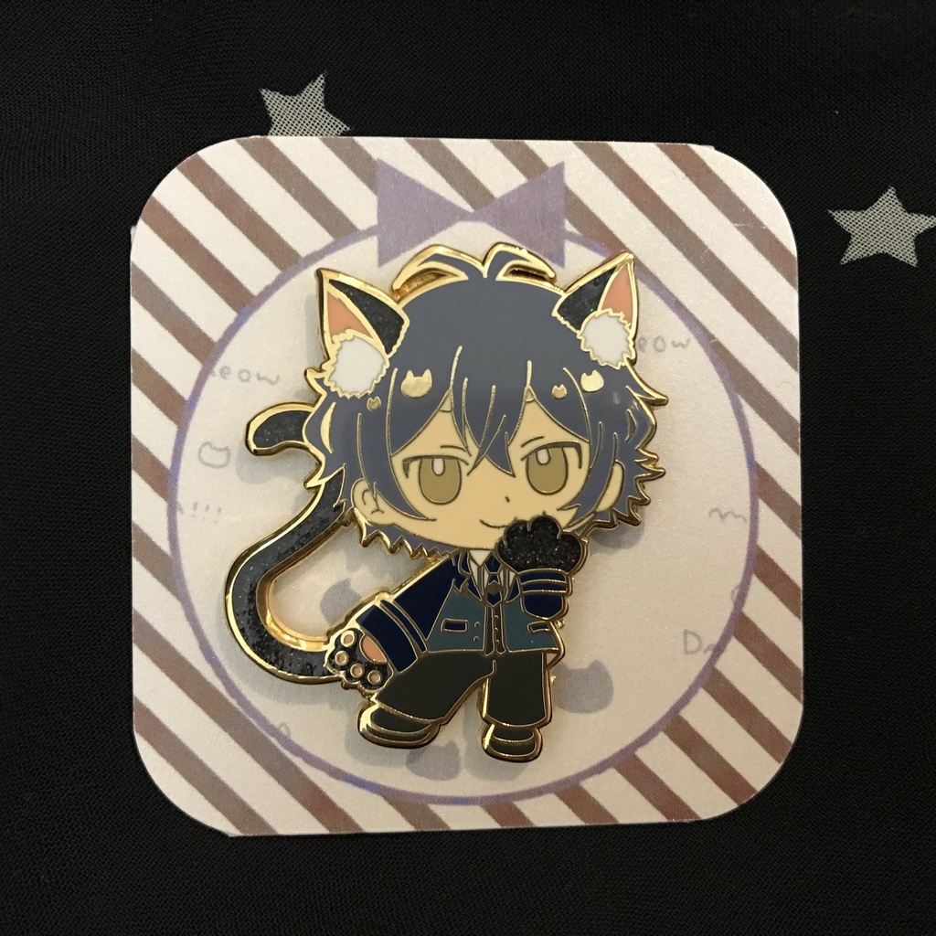 猫耳制服きらきらピンバッジ