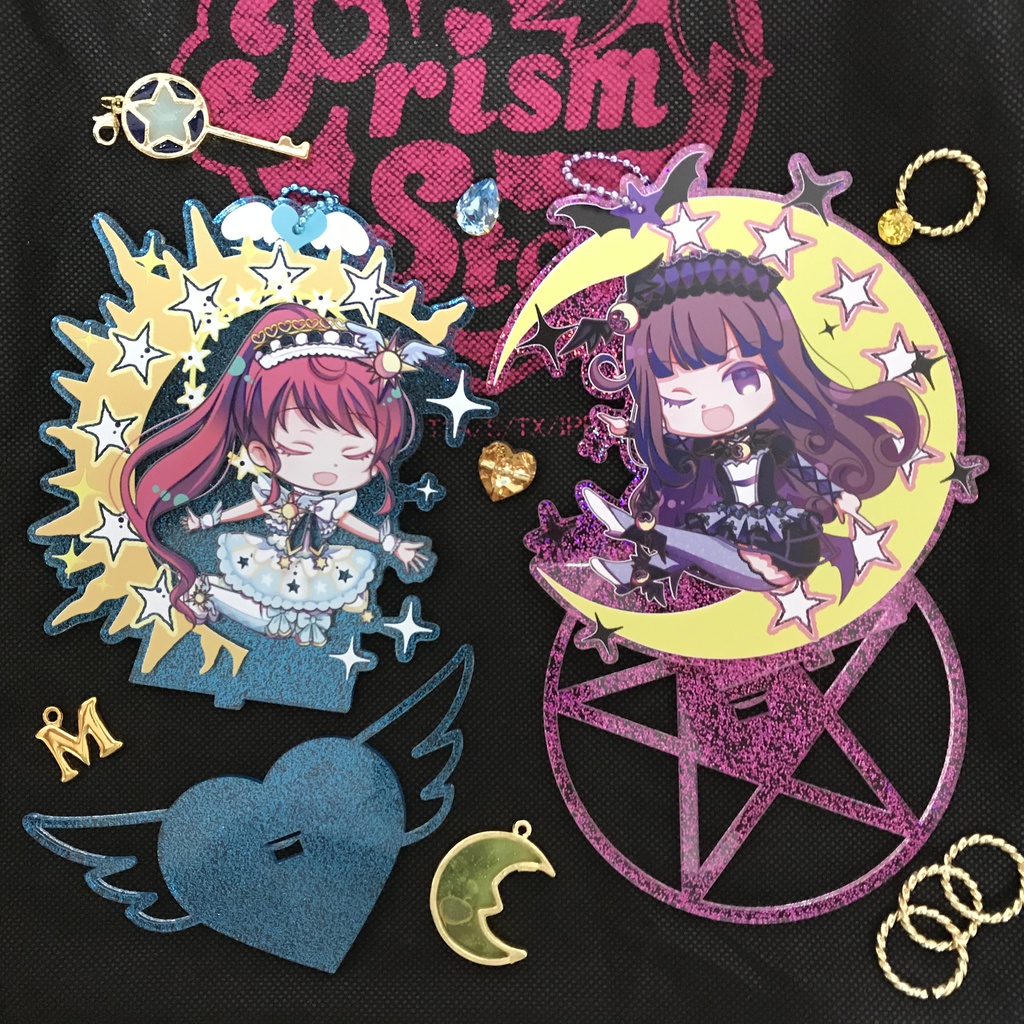 あろみかグリッターラメアクリルスタンドキーホルダー