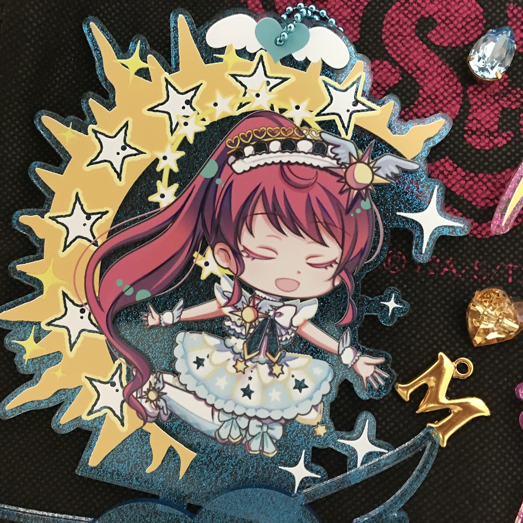 あろみかグリッターラメアクリルスタンドキーホルダー