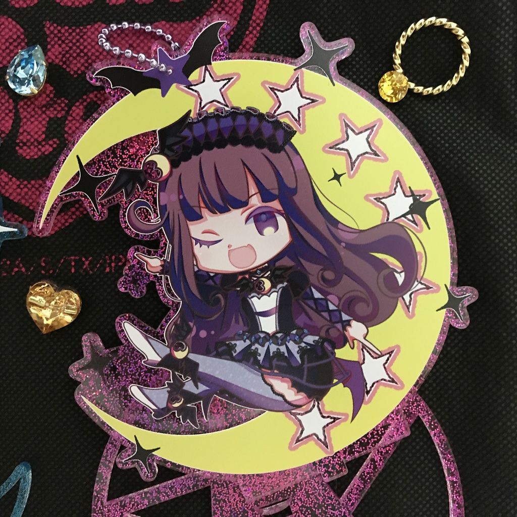 あろみかグリッターラメアクリルスタンドキーホルダー