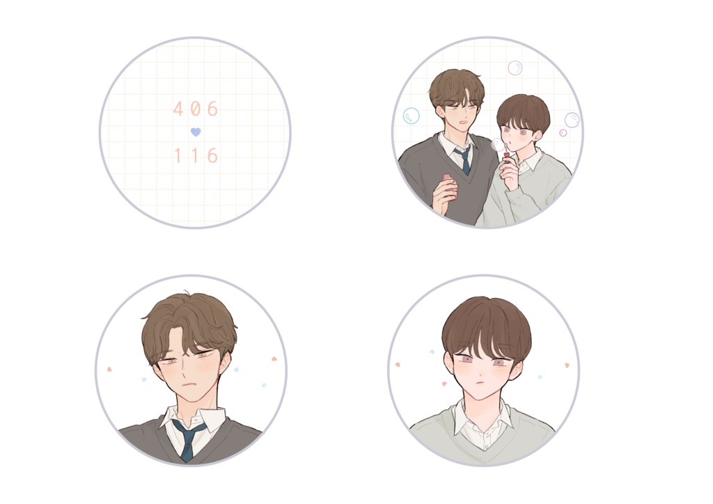 丸型ステッカー1