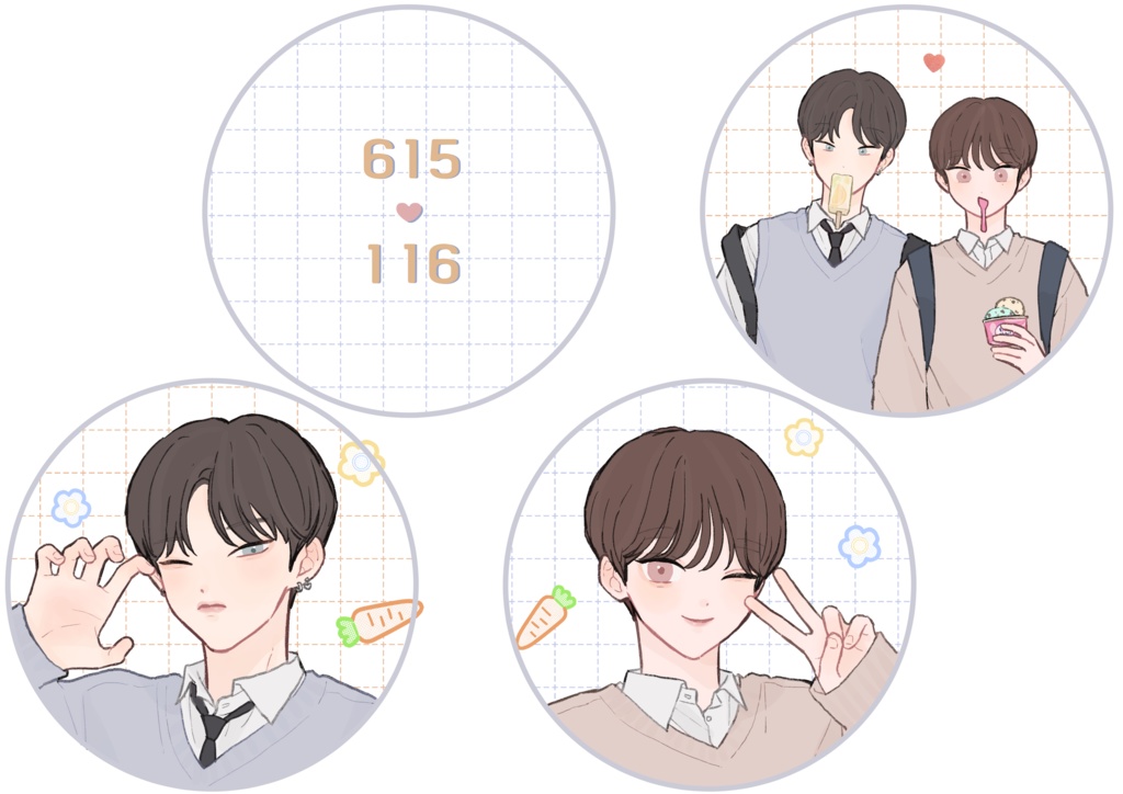 丸型ステッカー2