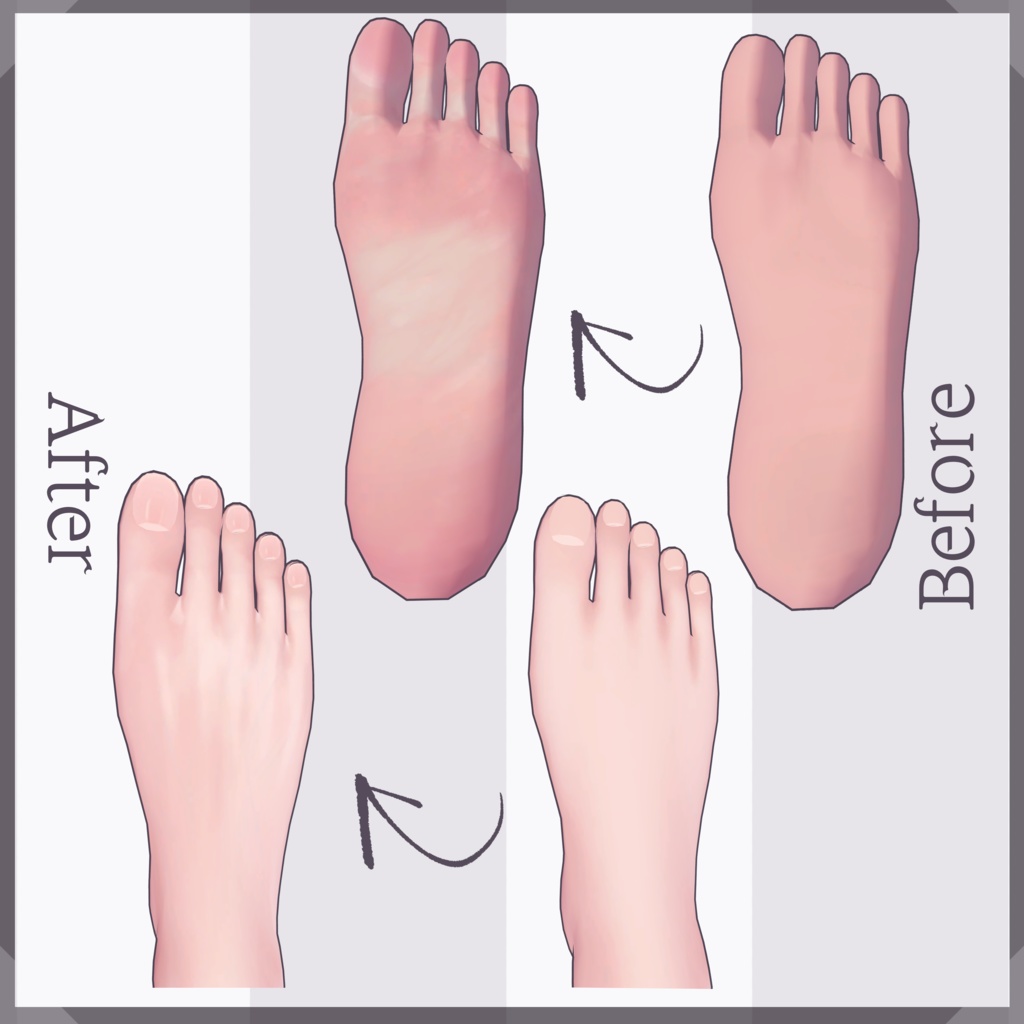 【Free/無料】RealBodyTexture_Hands and Feet【Munkki】