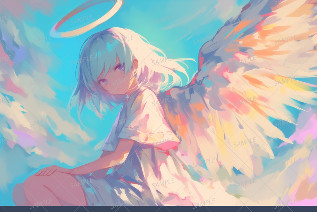 【ファンタジー】白髪の天使の少女３_背景