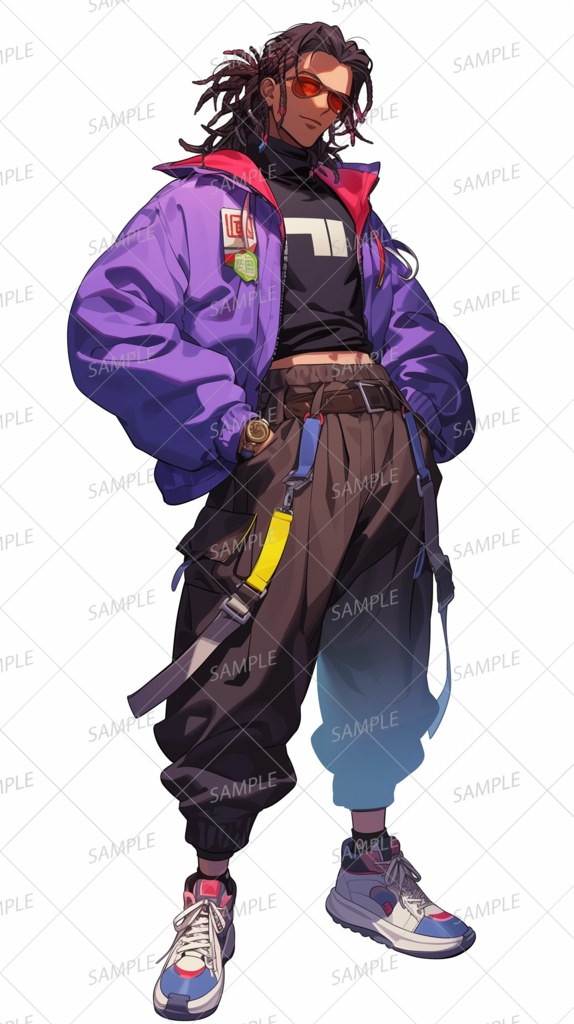 【ストリート】ヒップホップ系なサングラスの青年_立ち絵